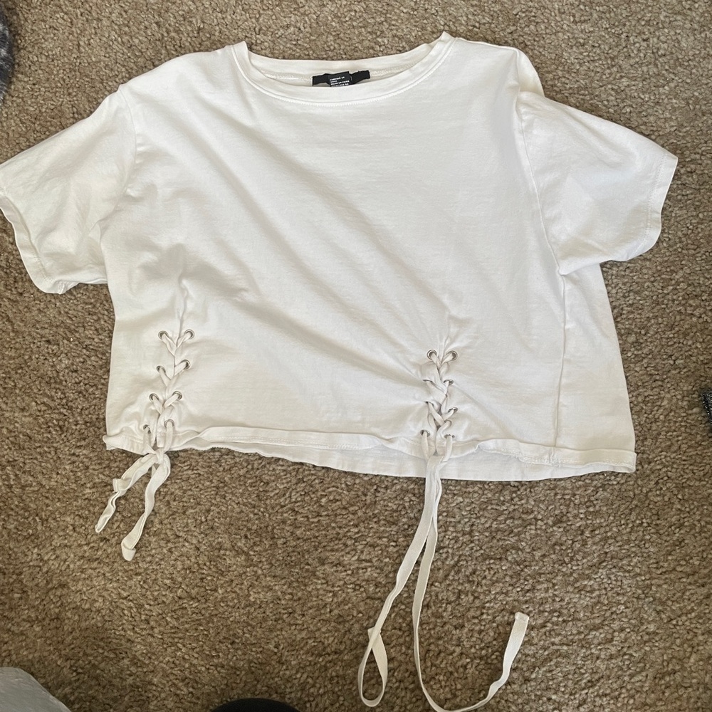 Forever 21 White Crop Top